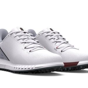 Under Armour UA HOVR Drive Spikeless Golf Shoes - White/Mod Gray